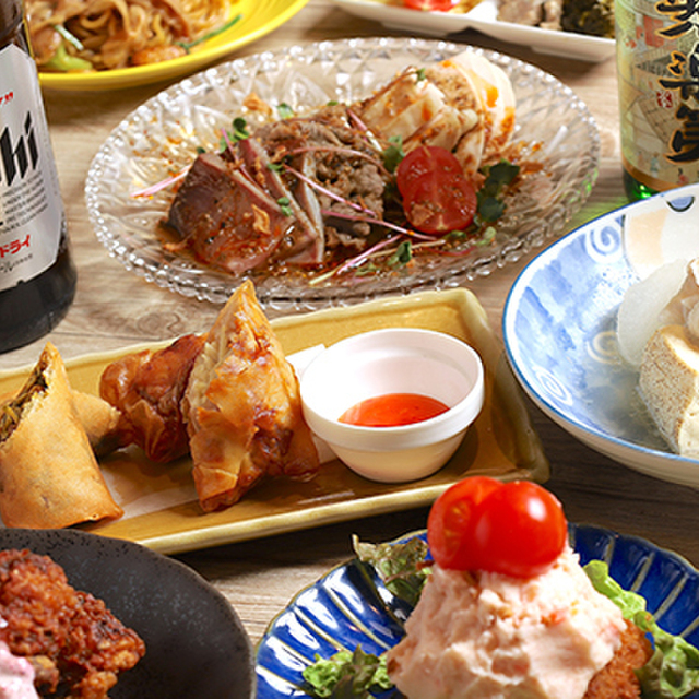 春巻きとよだれ鶏 酔いしば 谷町六丁目